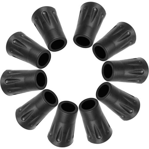 New 10Pcs Hiking Pole Replacement Tips Trekking Protector Walking Stick Head Protect
