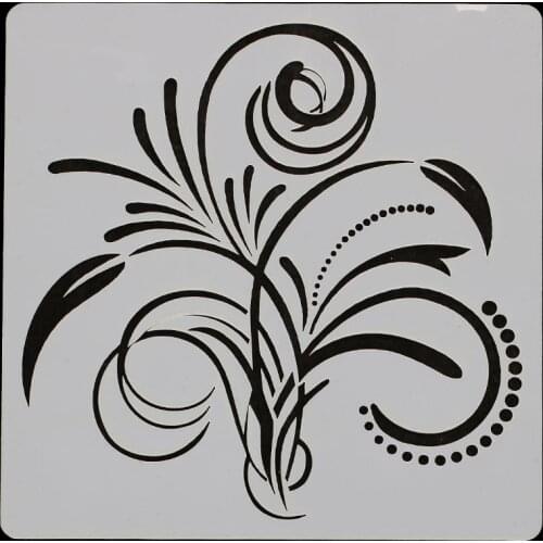 13*13 flower pvc Layering Stencils for DIY Scrapbooking/photo album Decorative Embossing DIY Paper Cards Crafts