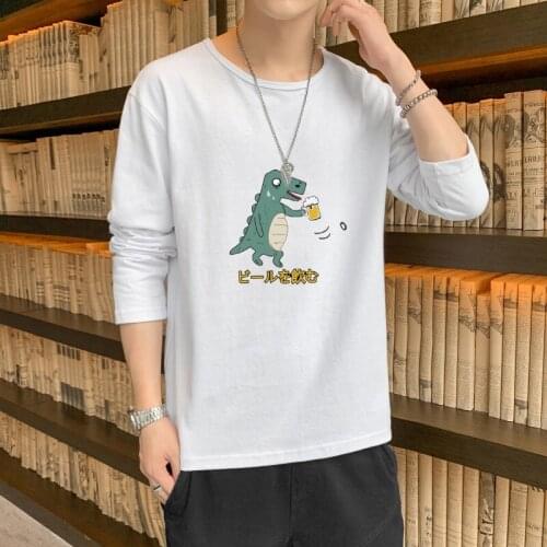 2021 New Clothing Long Sleeve T-Shirt Male Shirt Men High Quality Big Size 4Xl Spring and Summer Teenagers WZN-CT019