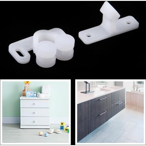 3 Set Door Roller Latch Catch White ABS Plastic Roller Catch Cabinet Door Drawer Ball Latch For Caravan RV Motorhome Etc