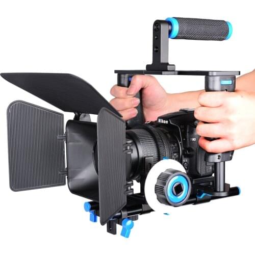 4 in1 DSLR Rig Camera Cage Set Handle Camera Stabilizer Film Making Photo Studio Accessories for Canon Nikon Sony SLR DSLR