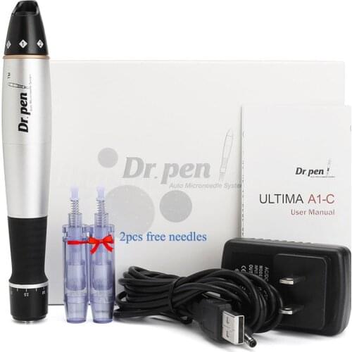 A1-C Dr. Pen DermoPen Auto Microneedle System Adjustable Needle Lengths 0.25mm-3.0mm Electric Derma Pen Stamp Micro Needle