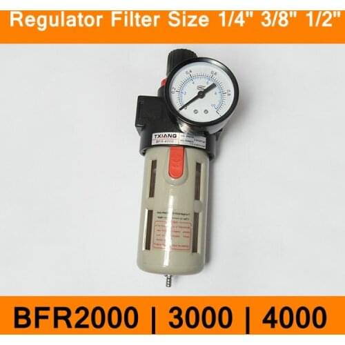 BFR2000 BFR3000 BFR4000 Regulator Filter Port Size 1/4" 3/8" 1/2" Pneumatic Source Treatment Unit Air Filter Pressure Regulator