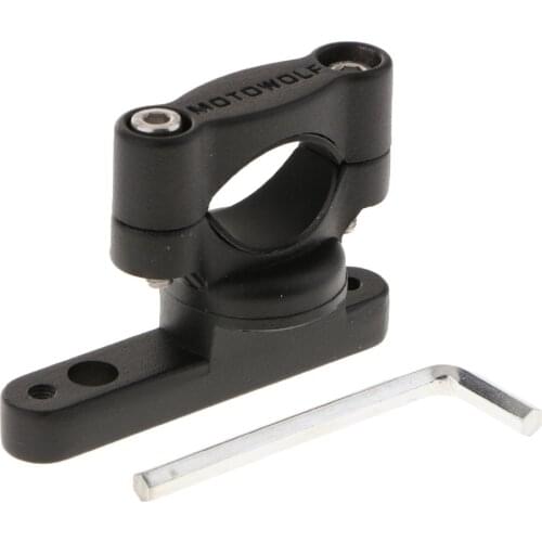 1 Piece Black Motowolf Motorbike Rearview Mirror Rotatable Expander Bracket Holder Clamp