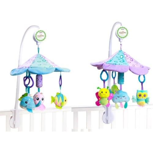 Baby mobile crib musical doll toys hanger toy stroller for dolls 0 12 months educational boy 2 years stuffed animals rattle toy