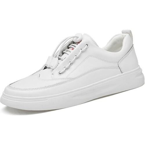 Luxury Brand Leather Casual Shoes Mens Lace Up Sneakers for Men Shoes White Man Walking Footwear Zapatos Para Hombre Flats Men