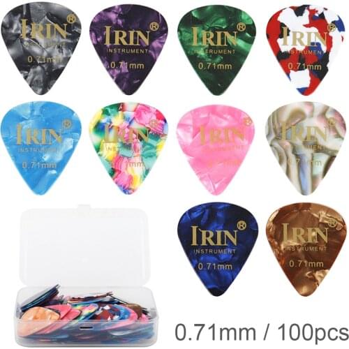100pcs/lot Guitar Picks 0.71mm Celluloid Colorful Skidproof Water Droplets Shape Plectrum for Guitars Bass Ukulele