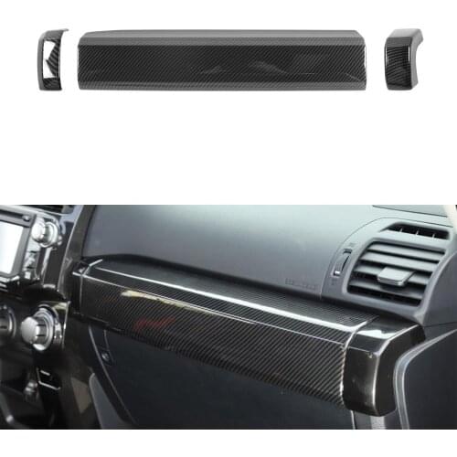 New Car-styling For Toyota 4Runner 2010 Up Car Passenger Seat Dashboard Decoration Stickers Cover ABS Trim Molding 3pcs