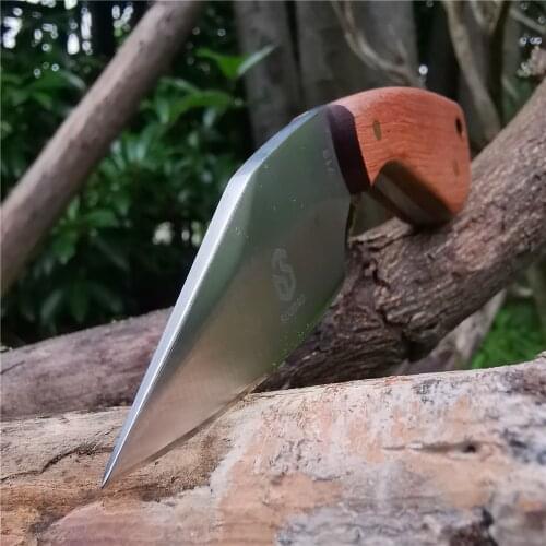 Knife, Straight Knife, Outdoor Hunting Knife, Stainless Steel Short Handle Pocket Knife, Jungle Camping Barbecue Tool