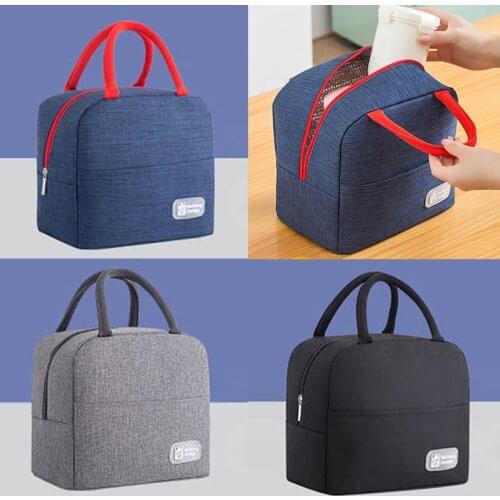 Lunch Bags Thermal Tote Insulated Cooler Bento Box Meal Food Carrier Bag for Kids Work Men Women Lunch Box Container Portable