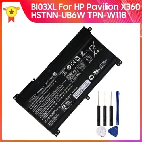 Original Replacement Battery BI03XL For HP Pavilion X360 HSTNN-UB6W TPN-W118 13-U142TU Genuine Battery 3470mAh