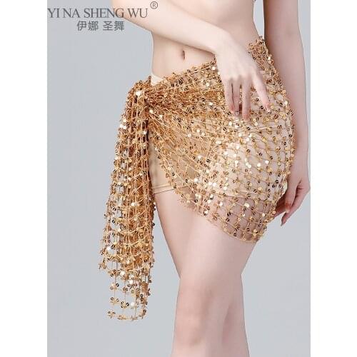 New Style Belly Dance Accessories Sequins Tassel Indian Belly Dance Hip Scarf Women Belly Dance Belt Triangle / Square Hip Scarf