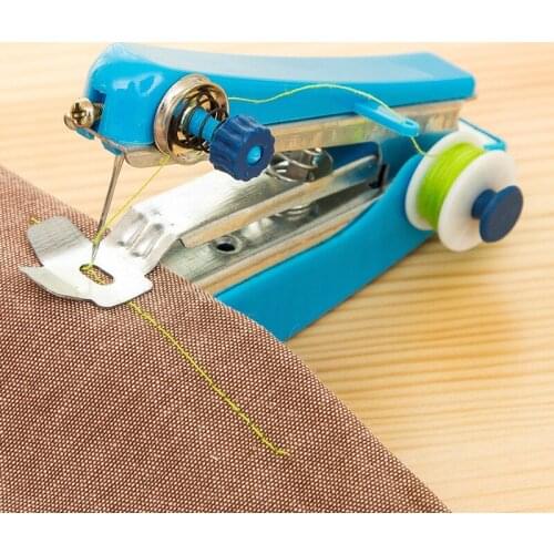 Portable Small Handheld Sewing Machine Household Travel Multifunctional Tailoring Clothes Sewing Tools Needlework Accessories