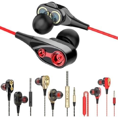 Wired earphone High bass dual drive stereo In-Ear Earphones With Microphone Computer earbuds handsfree For Cell phone Z2