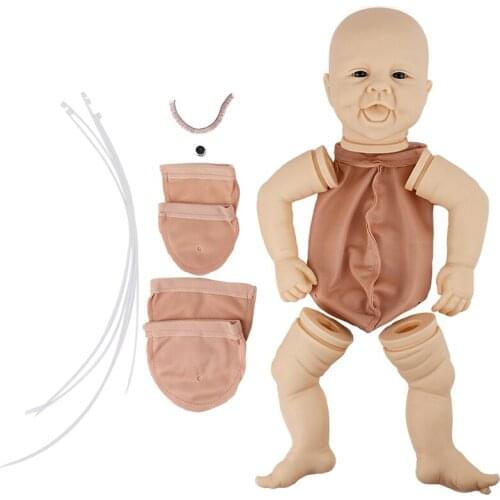 Realistic 22Inch Reborn Baby Doll Kit Handmade Newborn Baby Dolls DIY Blank Doll Kit Vinyl Unpainted Unfinished Doll Parts