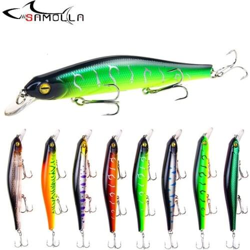 Minnow Fishing Lure Weights 17.7g Magnet Split Rings Long Shot Bass Fishing Isca Artificial Articulos De Pesca 3D Eyes Fish Bait