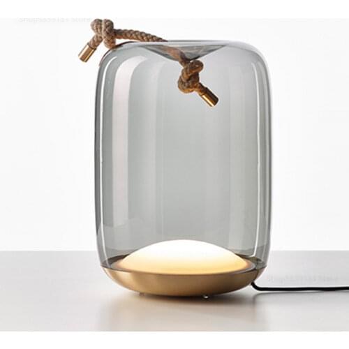 Nordic Designer Glass Art Table Lamps for Bedroom Lamp LED Bedside Stand Desk Light Modern Lighting Fixture Home Decor Luminaria