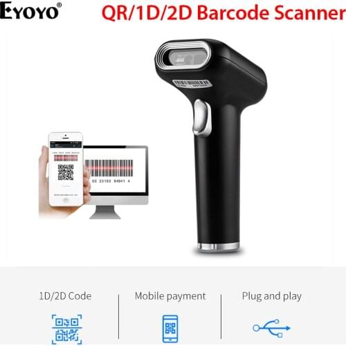 Eyoyo EY-HS26 2D Barcode Scanner Wired 1D/2D QR Bar Code Reader PDF417 for Inventory POS Terminal
