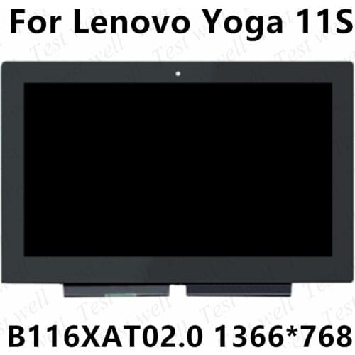 Test well 11.6" Laptop LCD Screen+Touch Digitizer Assembly B116XAT02.0 for Lenovo IdeaPad Yoga 11S With Frame 1366*768