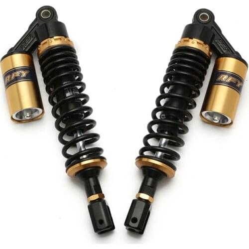 Universal 320mm/340mm/355mm Motorcycle Air Shock Absorber Rear Suspension For Yamaha Motor Scooter ATV Quad Black & Gold