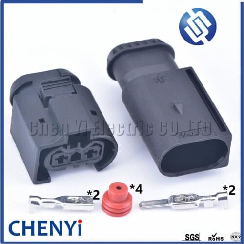 1 Set 2 Pin 3.5mm female or male Automotive Sensor waterproof Connector For car with Terminal and waterproof seal