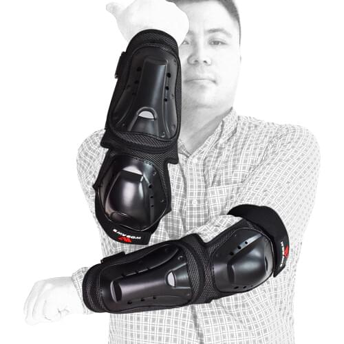 WOSAWE Motorcycle Elbow Pad Motocross Arm Protector Guard Moto Body Protector Protective Gear MTB Motorbike Riding Elbow Set Kit