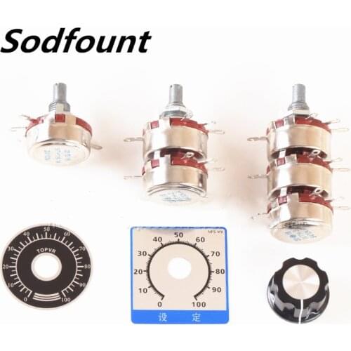 1pcs WTH118 Single/double/three connection Single-turn carbon film potentiometer Rotary Switches 1K 2K2 4K7 10K 22K 47K - 1M