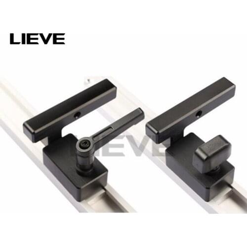 Woodworking Miter Track Stop for T-Slot T-Tracks DIY Tool Miter Track Stopper Aluminum Alloy Chute Limit Flip Manual 1pc