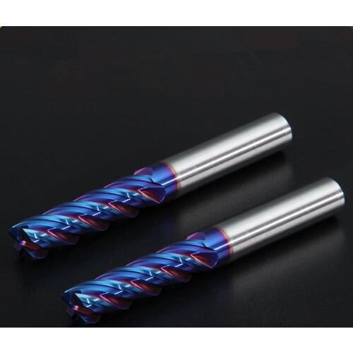 1PC High quality Endmills HRC65 4 Flute Milling Tools 4mm 6mm 8mm 10mm 12mm Tungsten Steel Milling Cutter Alloy Carbide End Mill