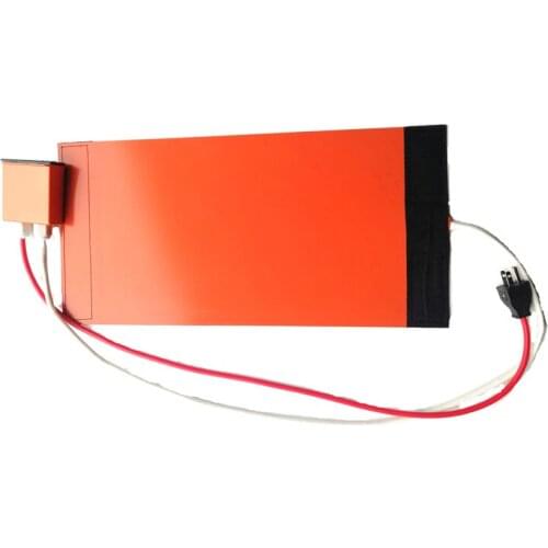 110v 255*520*1.5mm 800w Silicone Heater for warm the spools 1500mm lead wire