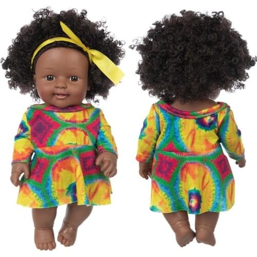 30cm Yellow Dress New baby dolls silicone viny 12inch Reborn baby poupee boneca baby soft toy gift todder