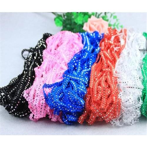 7Colors 26Yards Manual DIY Stage Accessories S Silver Lace Trim Trimming 0.8cm Wide Ribbon EL0029
