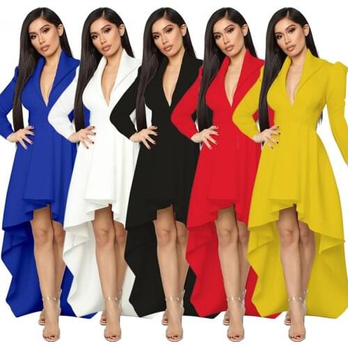 Adogirl Elegant Solid Turn Down Collar Long Sleeve Women Party Long Dress Sexy V Neck Evening Gown Maxi Club Dress Vestido