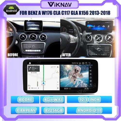 12.3 Inch Android 11.0 Car Radio For Benz A W176 CLA C117 GLA X156 2013-2018 GPS Navigation With Screen DVD Multimedia 256GB