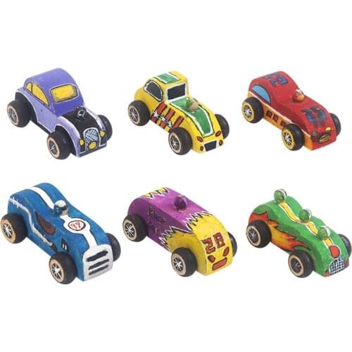 Childrens Wooden Rainbow Car Toy DIY Color Car Montessori Wooden New Early Education Educational Toy Color Perception