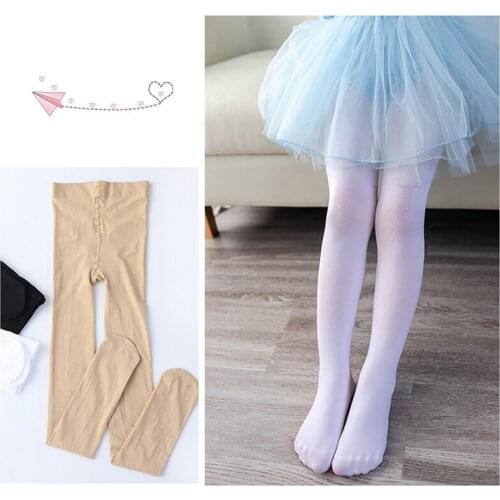 2021 Childrens Dance Socks Spring Summer Girls Pantyhose White Velvet Practice Ballet Socks Baby Leggings Socks 3-13 Years Old