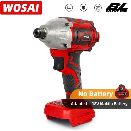 WOSAI MT Series 300NM Electric Cordless Drill Screwdriver 20V Brushless Motor Impact Driver Auto-stop Mode 1/4" Chuck Power Tool