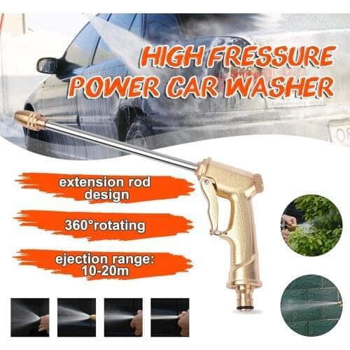 Electroplating High-pressure Copper-plated Nozzle Water Gun Disinfection, Car Washing, Watering Flowers, Cleaning 30 x 15cm