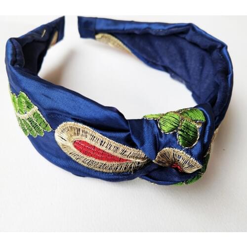 Colorful Embroidery Knot Headbands For Women Hair Accessories Korea Headband for Girls Hairbands Geometry Head Wrap