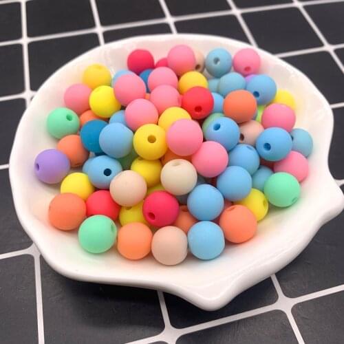 New 50/30Pcs 8mm 10mm Candy Color Acrylic Round Spacer Beads For Jewelry Making DIY Jewelry Accessories