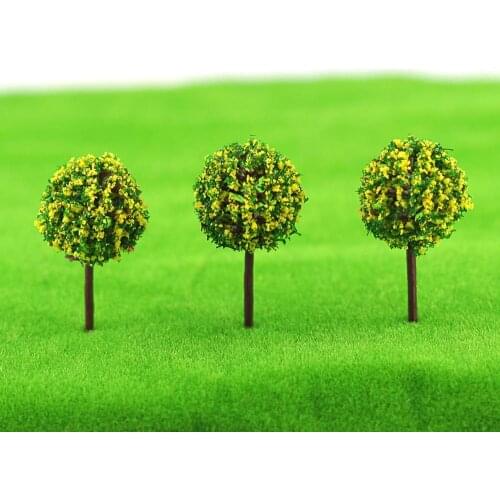 Scale 1:100 Model Tree Plastic Ball Shaped 30pcs Sand Table Building Layout Miniature Landscape for Decoration Kids Toy