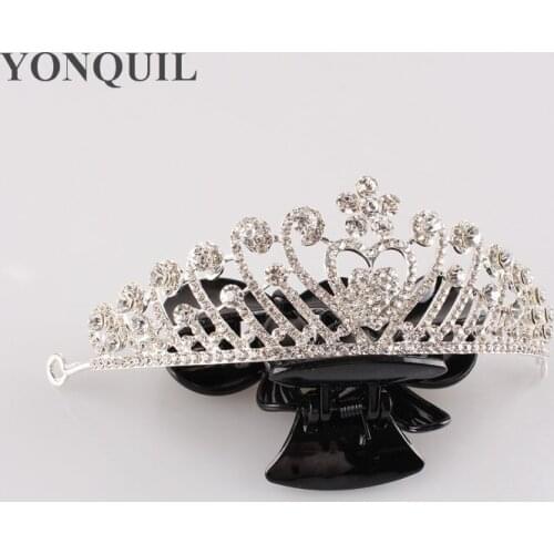 Fashion Wedding Party Pearl Crystal Wedding Princess Headband Rhinestone Pageant Tiaras And Crowns For Brides Girls Hair MYQC003