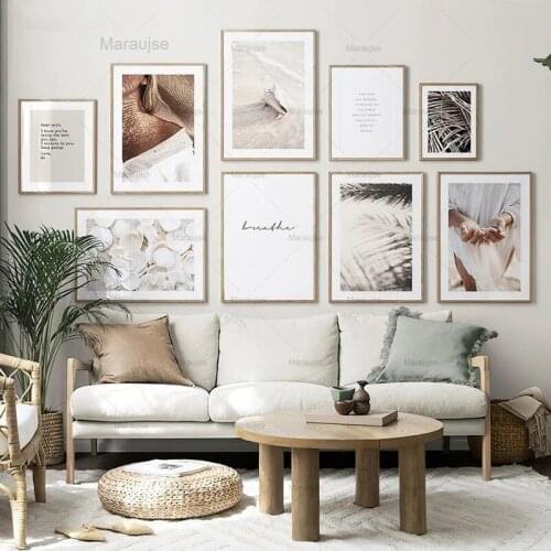 Sea Beach Seashell Canvas Poster Summer Landscape Wall Art Print Painting Scandinavian Picture Modern Home Decoration