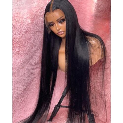 1B White 613 Long Straight Synthetic Lace Front Wigs Ombre Honey Blonde Synthetic Hair Lace Frontal Wig for Black Women