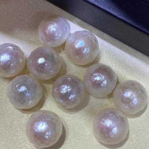 11-15mm Size Real Natural White Color Freshwater Loose Pearls Near Round Shape for DIY Pendant Ring Earrings Necklace Bracelet