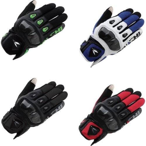 TAICHI Motorcycle Carbon Fiber Leather Perforated Gloves Motocross Racing Riding Breathable Mesh Protective Gloves