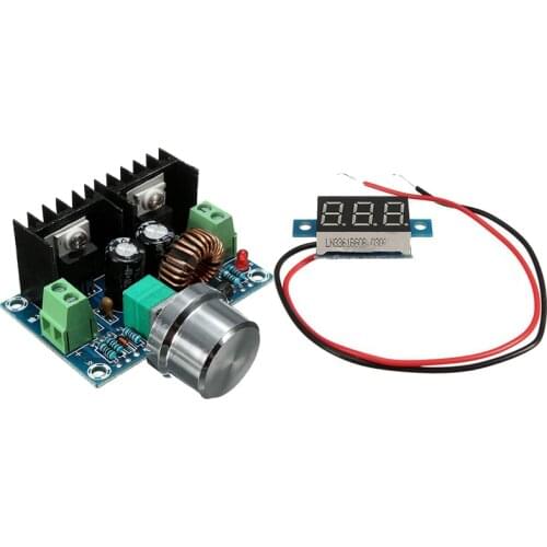 1 Pcs DC-DC Buck Converter 4V-40V 8A Voltage Power Step-Down Module & 1 Pcs 0.36Inch Digital DC3-30V Car Voltmeter Gauge