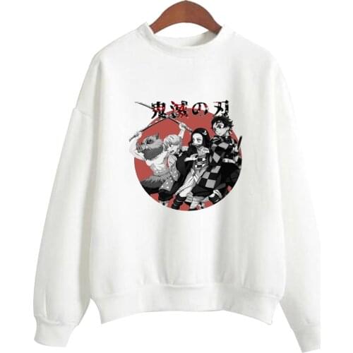 Anime Demon Slayer Pullover Sweatshirt Long-sleeved Hoodies Harajuku Unisex Lovely Mens Hoodie Sweatshirts Hoodies
