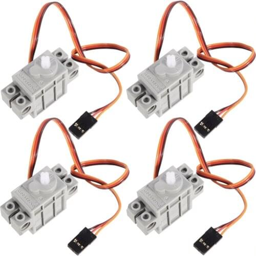 4Pcs 270 Degree Programmable Gray Geek Servo Servos for LEGO for micro:bit Robotbit Smart Car Makecode for Kids Education MB0002