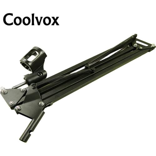 Broadcasting Studio Microphone Mic Boom Scissor Suspension Arm Mount Stand Shock - support 360-degree adjustable